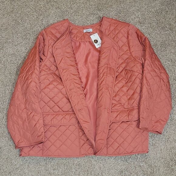 NWT Croft & Barrow The Classic Quilted Jacket Plus Size 3X - Picture 7 of 8